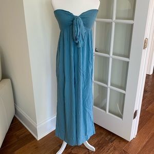 Strapless Top with Wide Leg Jumper